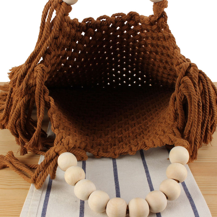 Creative crochet handbag with decorative fringes Stornfield