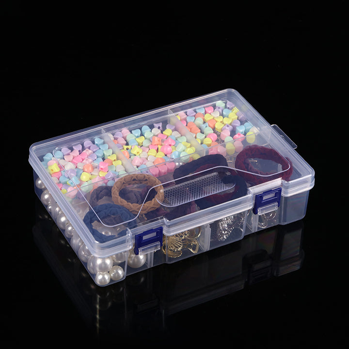 Multi-Compartment Transparent Craft Organizer Box Stornfield
