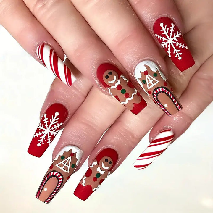 Artistic Winter-Themed Nail Art Stornfield