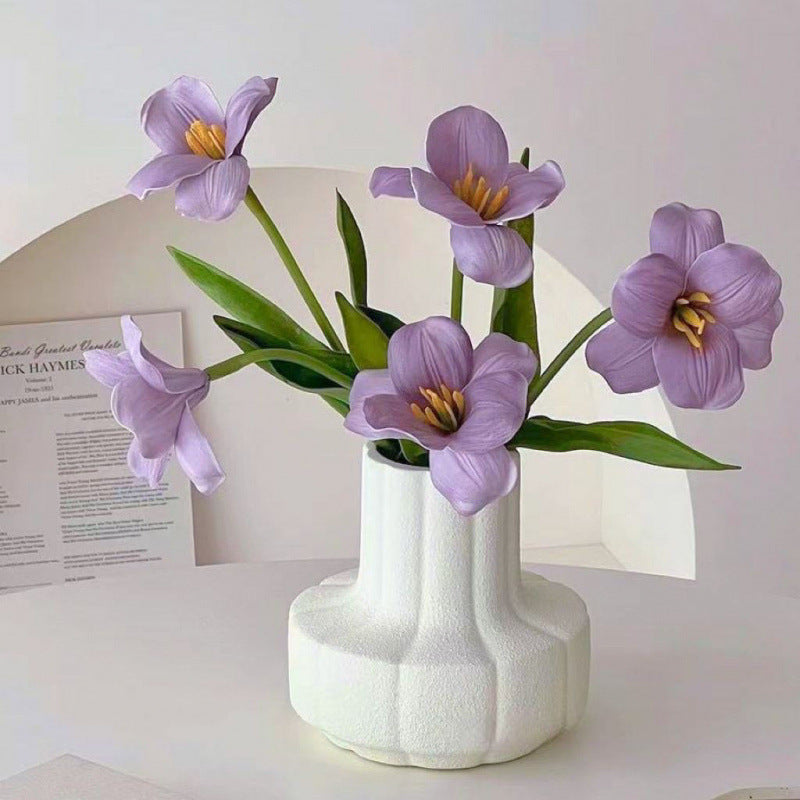 Elegant Faux Tulip Floral Arrangement