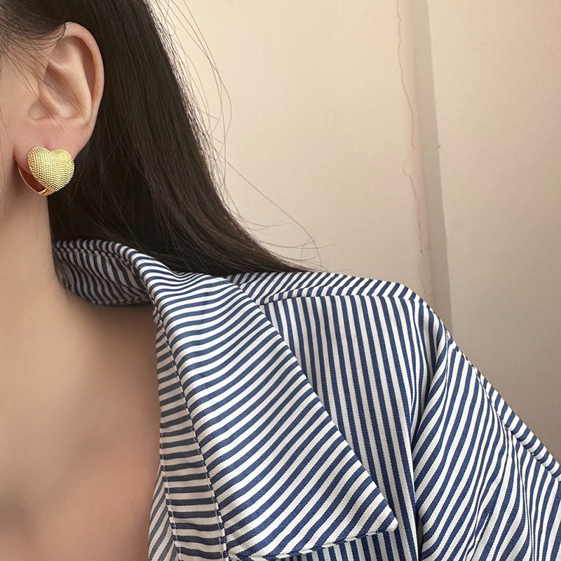 Finely Crafted Heart Stud Earrings Stornfield