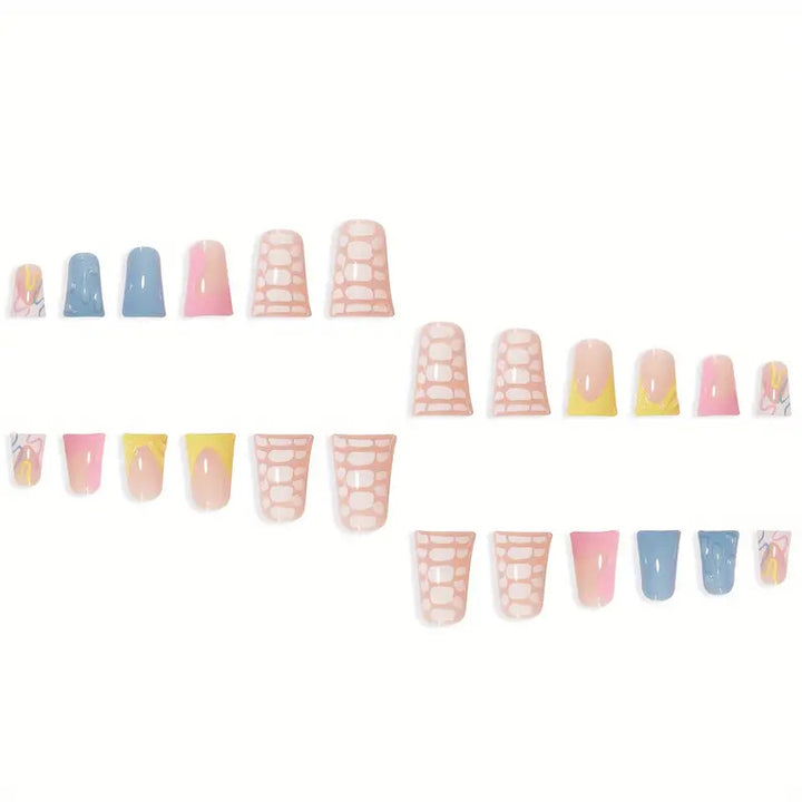 Creative Drip Effect Press-On Nails Stornfield