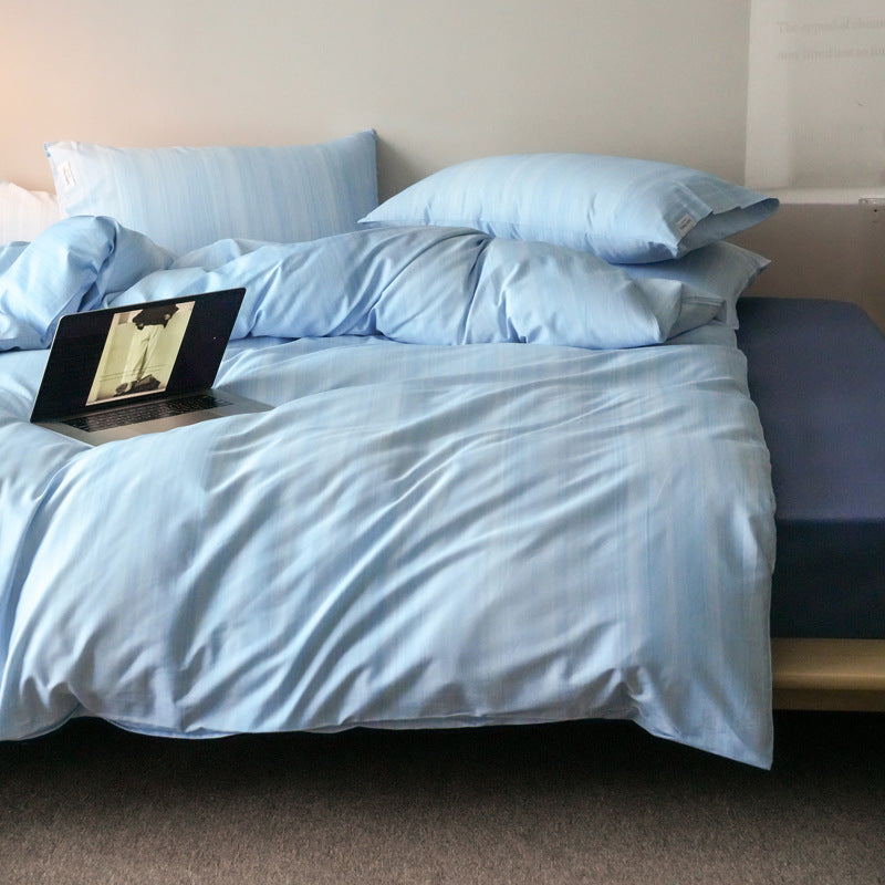 Breathable Percale Duvet Cover Set with Hidden Zipper and Corner Ties