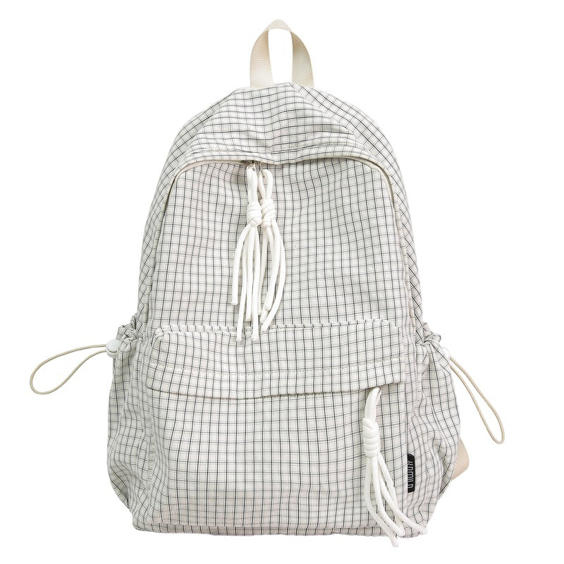 Casual Checkered Backpack