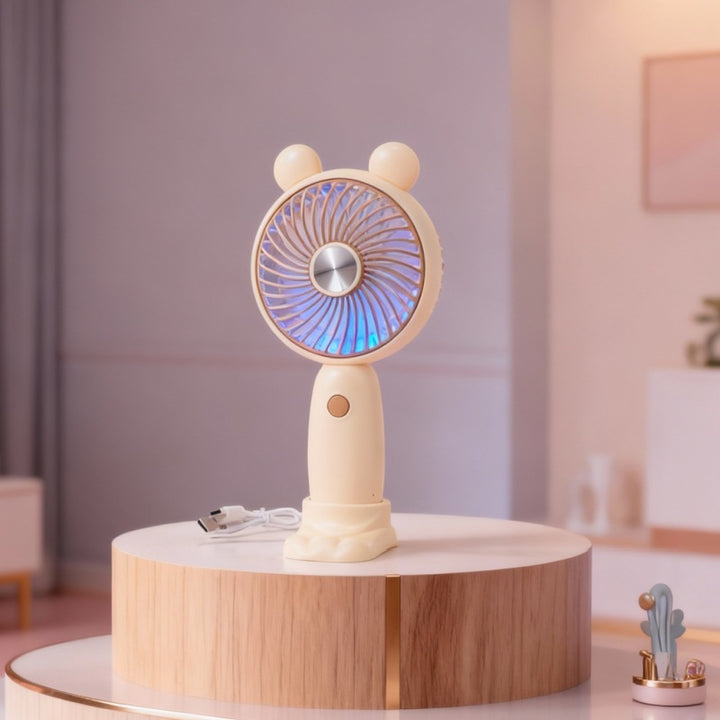 Women's portable hand fan with LED display Stornfield