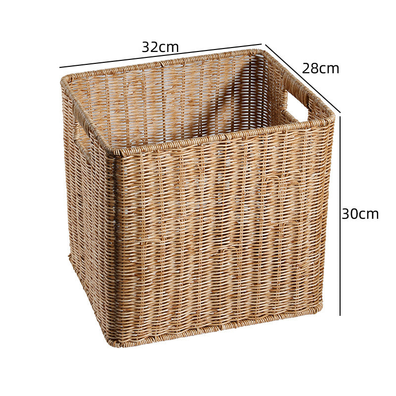 Unisex Rectangular Storage Basket made of braided rattan Stornfield