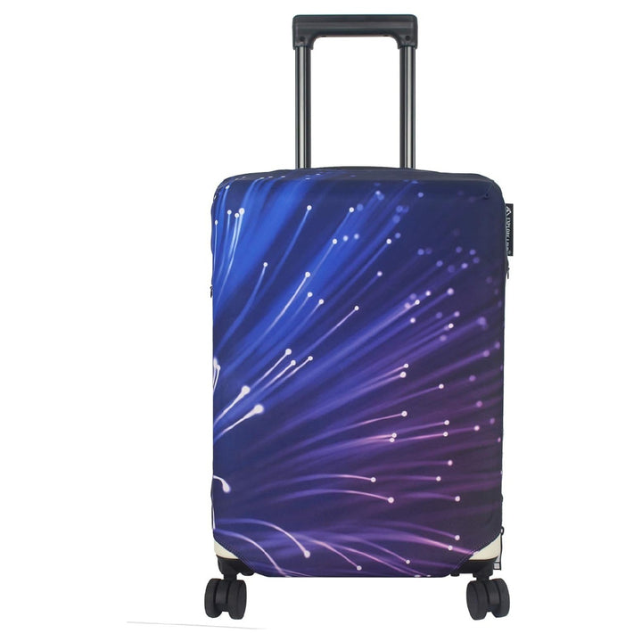 Unisex non-elastic suitcase cover with mandala motif, stretch protective cover for telescopic handle and wheels Stornfield