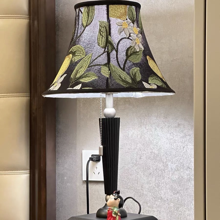 Elegant Embroidered Table Lamp