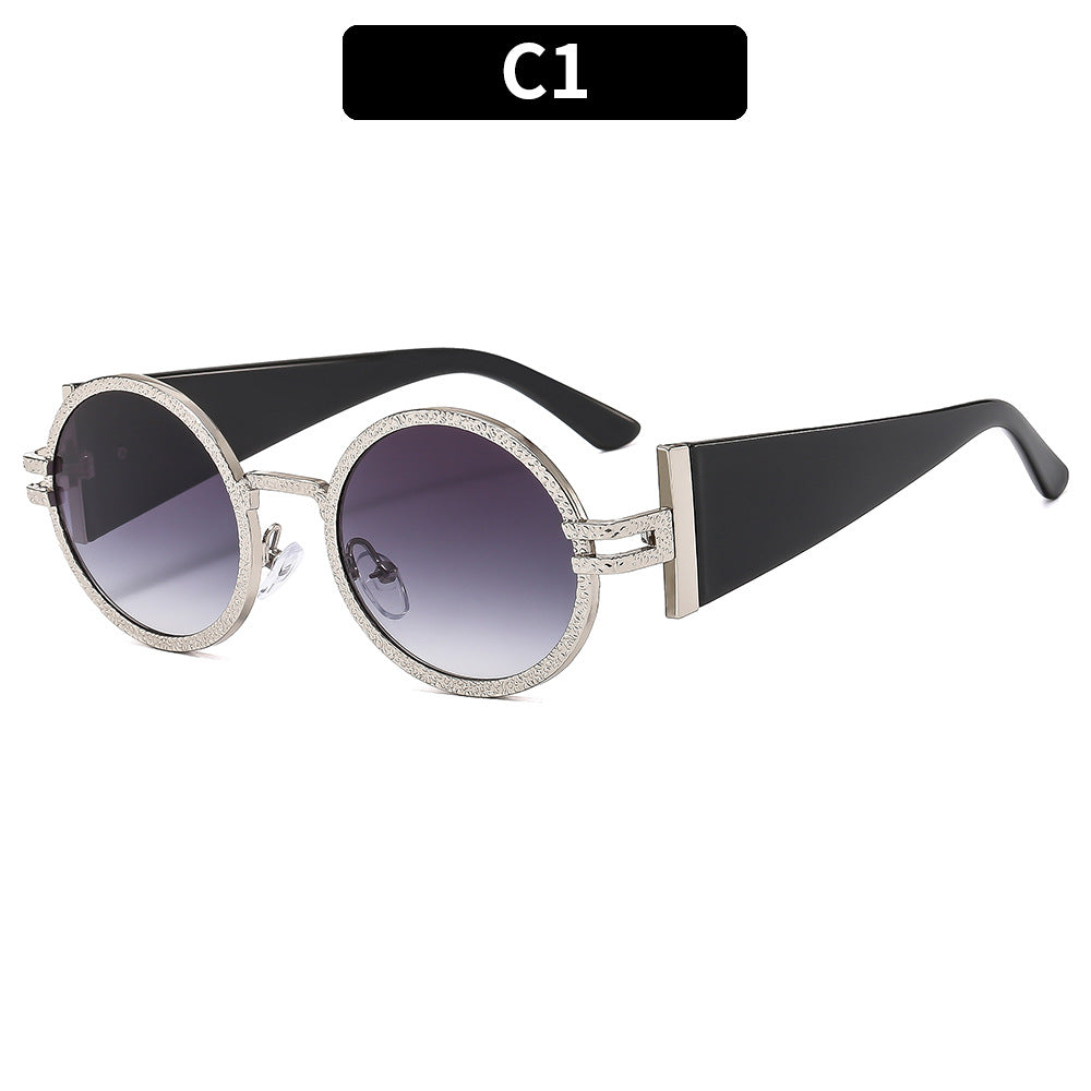 Elegant Decorative Round Frame Sunglasses