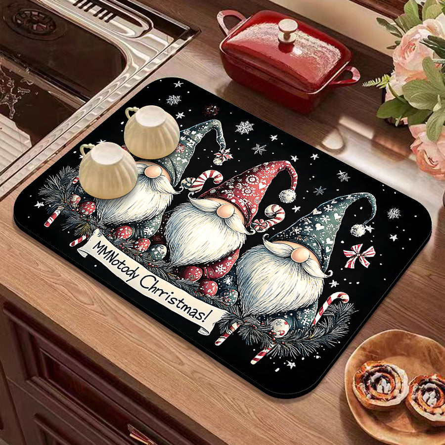 Festive Winter-Themed Kitchen Counter Mat Stornfield