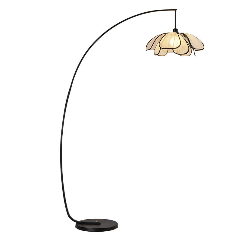Curved Floral Floor Lamp