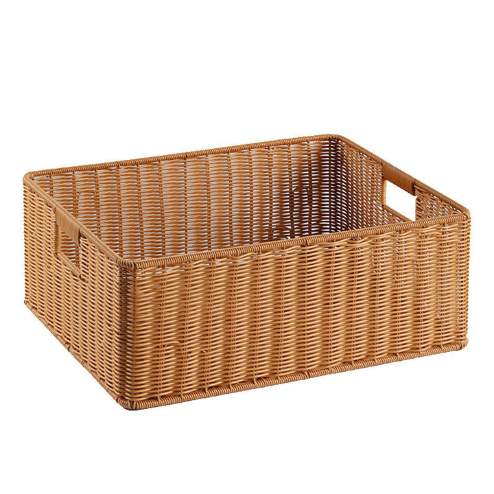 Handwoven Storage Basket with Cutout Handles Stornfield