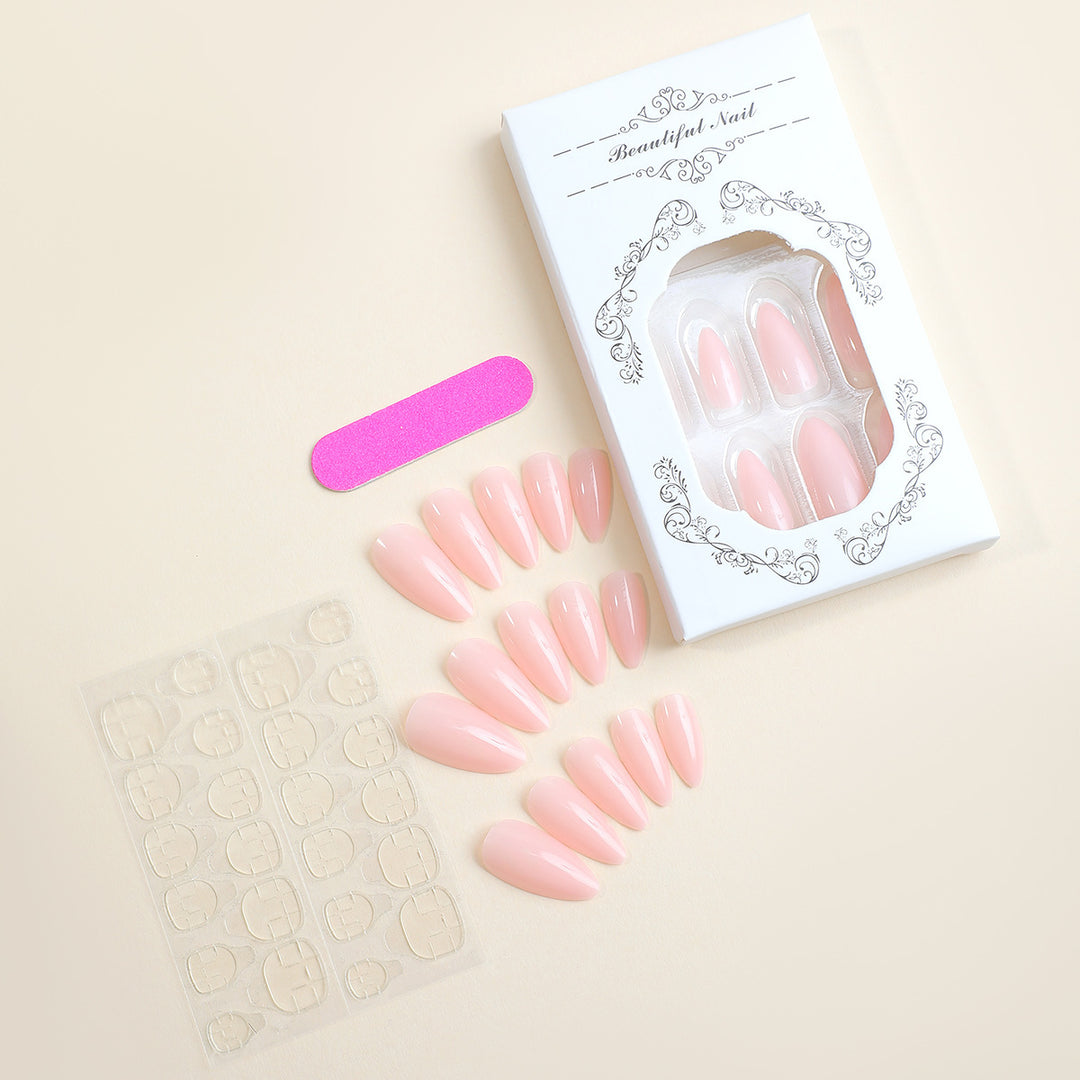 Artificial nail set with high-gloss finish and shimmering decorations Stornfield