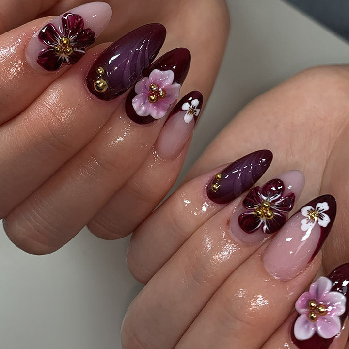 Floral Embellished Press-On Nail Set Stornfield 1788496103