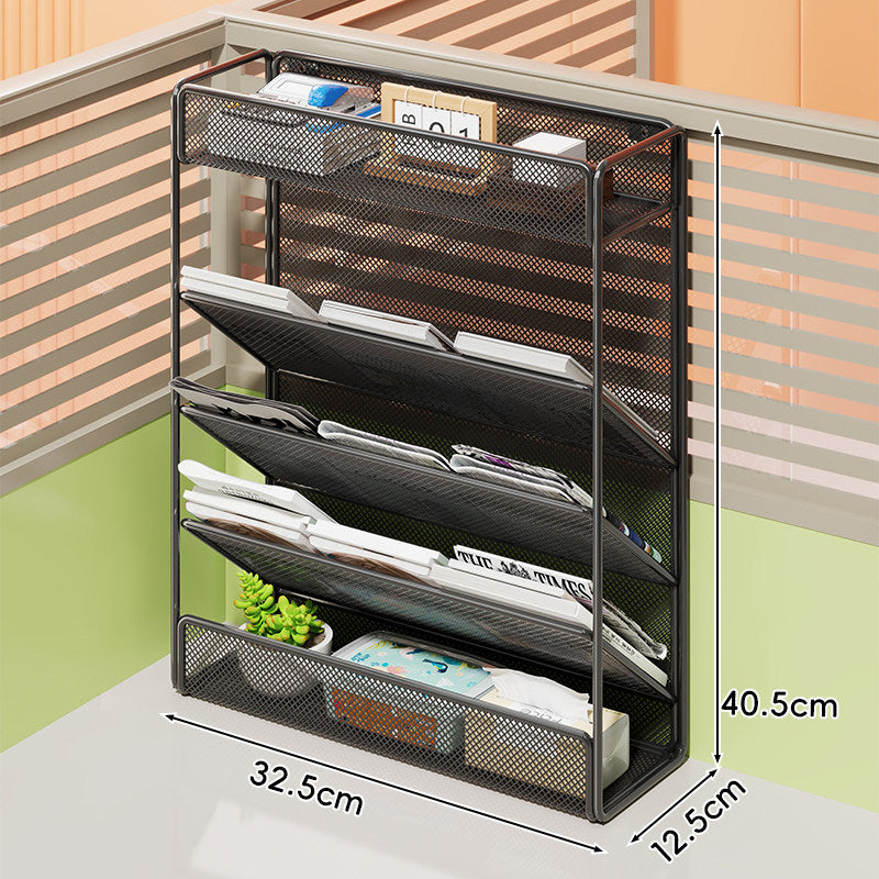 Mesh Wall-Mounted Document and Magazine Organizer