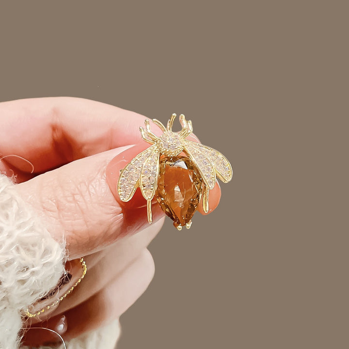 Exclusive bee brooch with crystals Stornfield