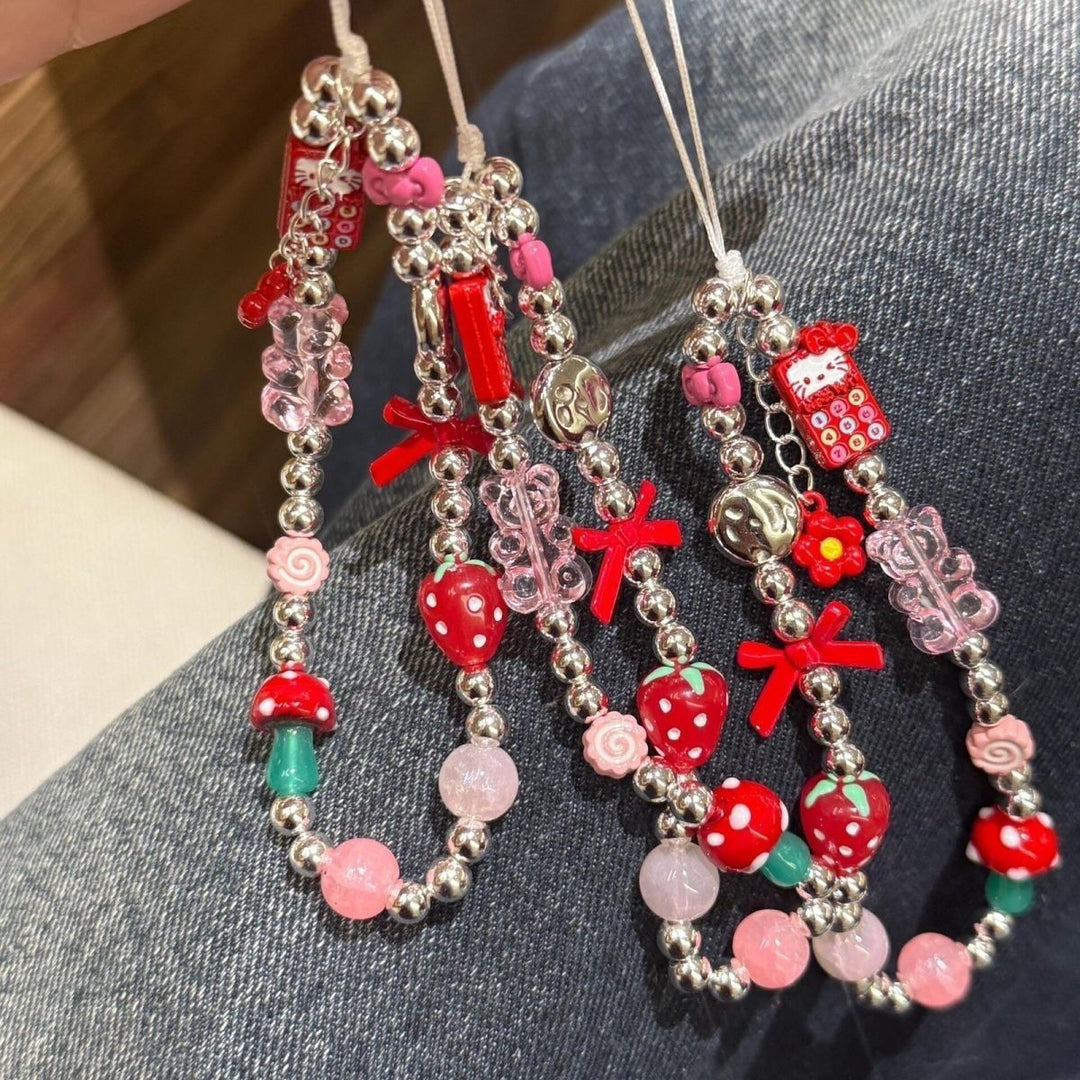 Playful Themed Beaded Charm Keychain Stornfield