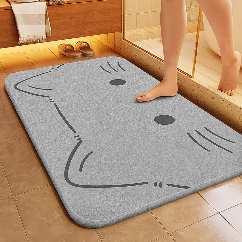 Cute Panda-Themed Plush Bath Mat