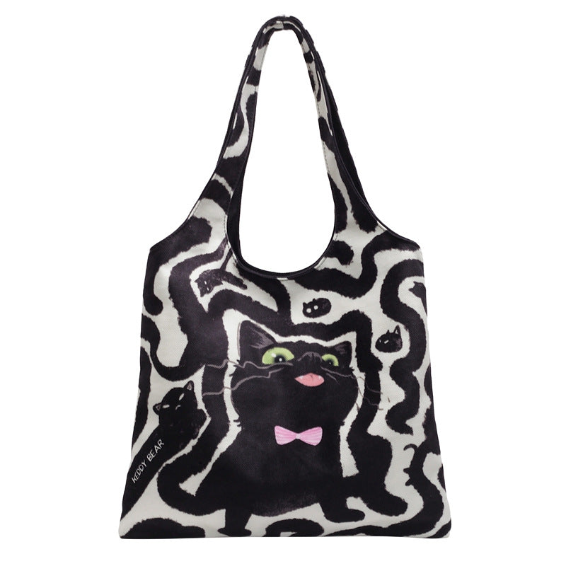 Shoulder bag with playful cat motif Stornfield
