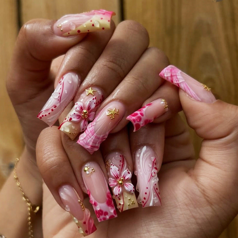 Artistic Floral Design Press-On Nail Tips Stornfield