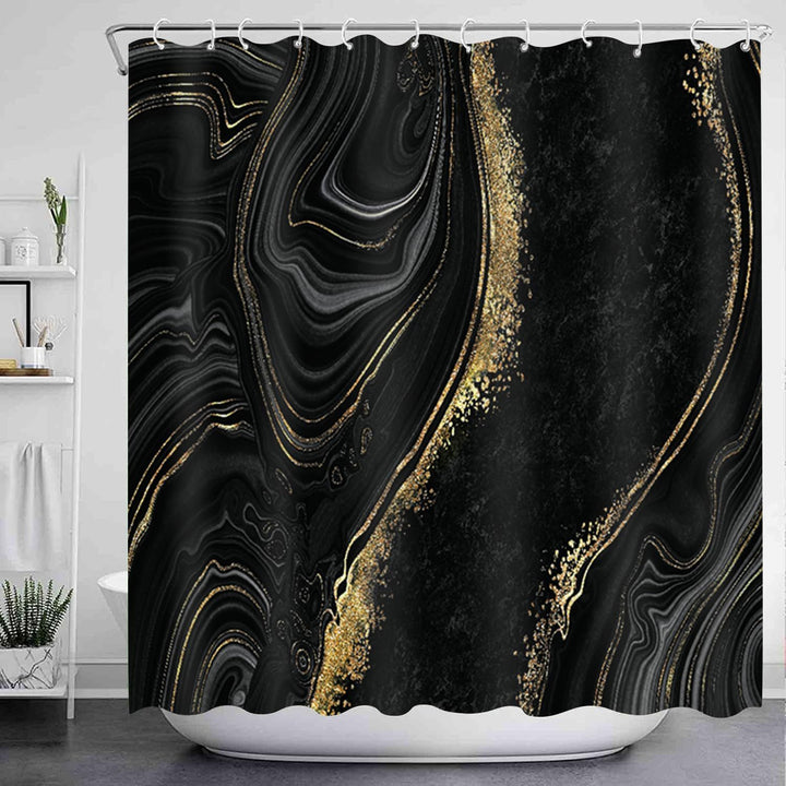 Artistic Marble Texture Shower Curtain Stornfield