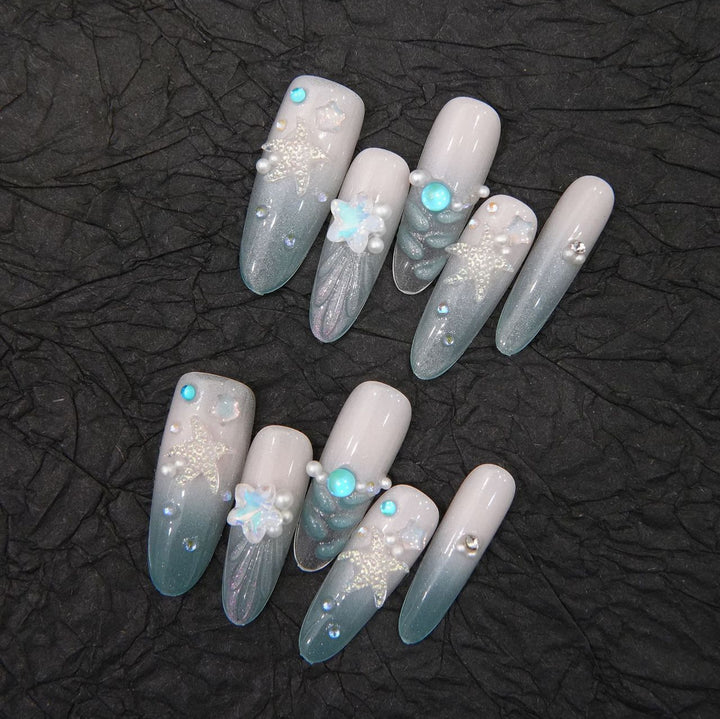Decorative Long Stiletto Press-On Nails