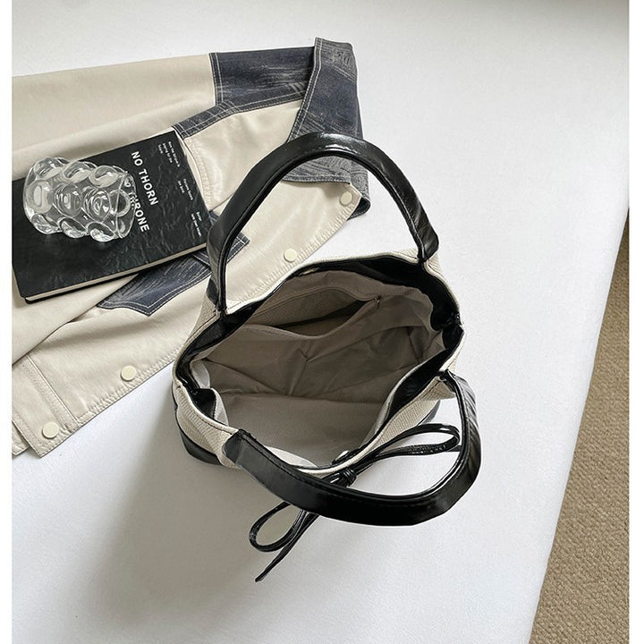Elegant Bow-Accent Handheld Shoulder Bag