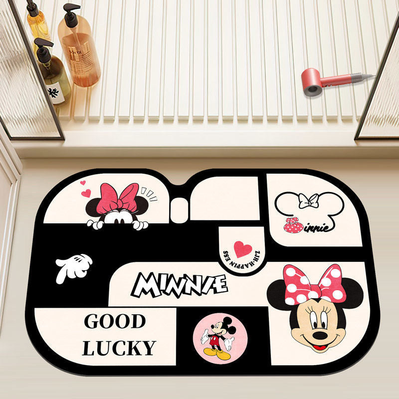Mickey Mouse Themed Plush Bath Mat