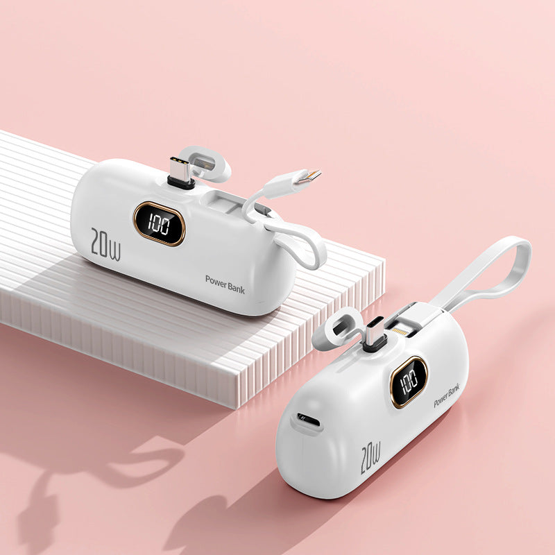 Power bank with integrated charging cable Stornfield