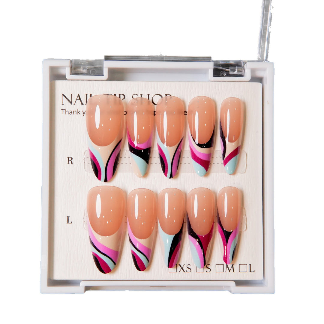 Artistic Abstract Design Press-On Nails
