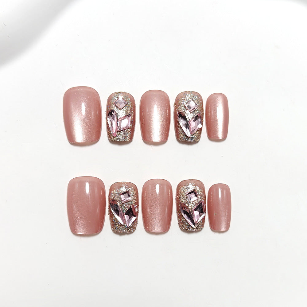 Artificial nails with glitter and crystal accents Stornfield