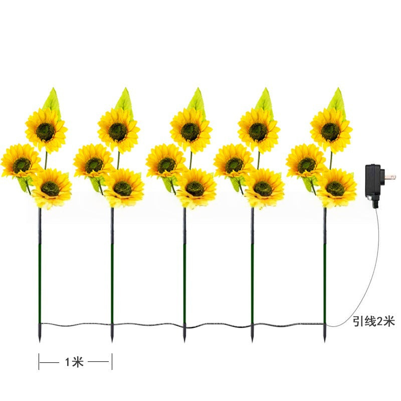 Solar-Powered Outdoor Garden Stake Lights With Realistic Sunflower Blooms And Waterproof Solar Controller Stornfield