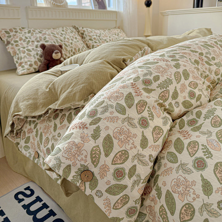 Floral Embroidered Bedding Set
