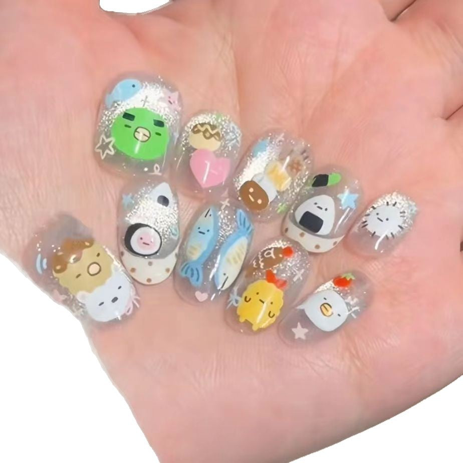 Playful Cartoon-Themed Press-On Nail Art Stornfield