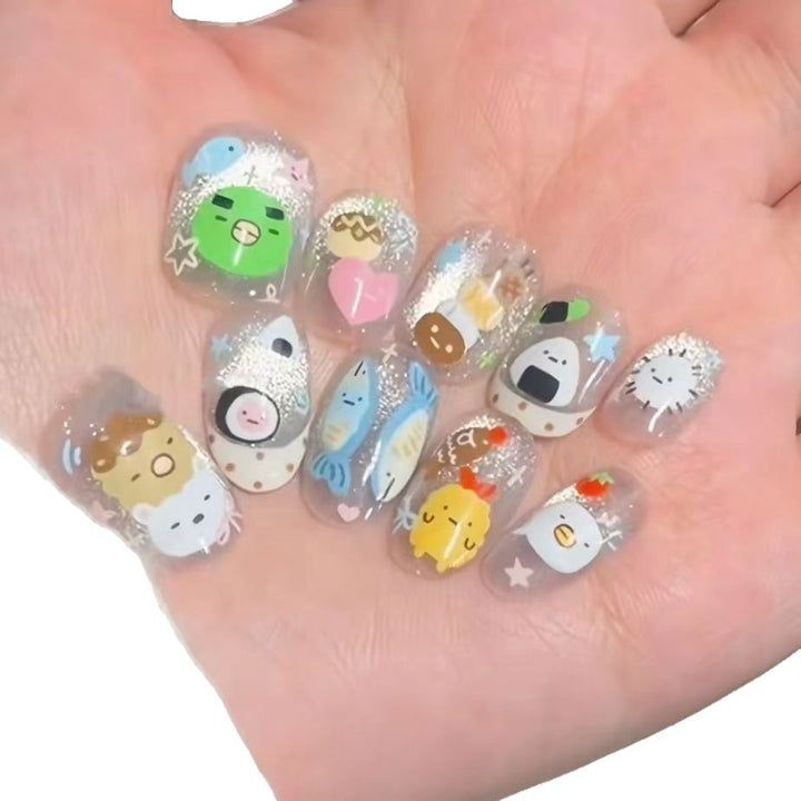 Playful Cartoon-Themed Press-On Nail Art Stornfield