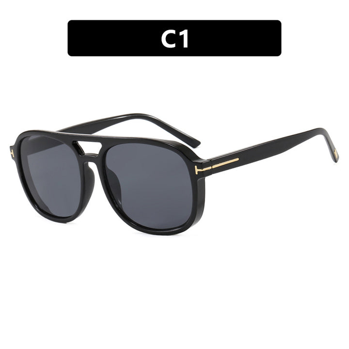 Women's square sunglasses with luxurious plastic frame and mirrored lenses Stornfield