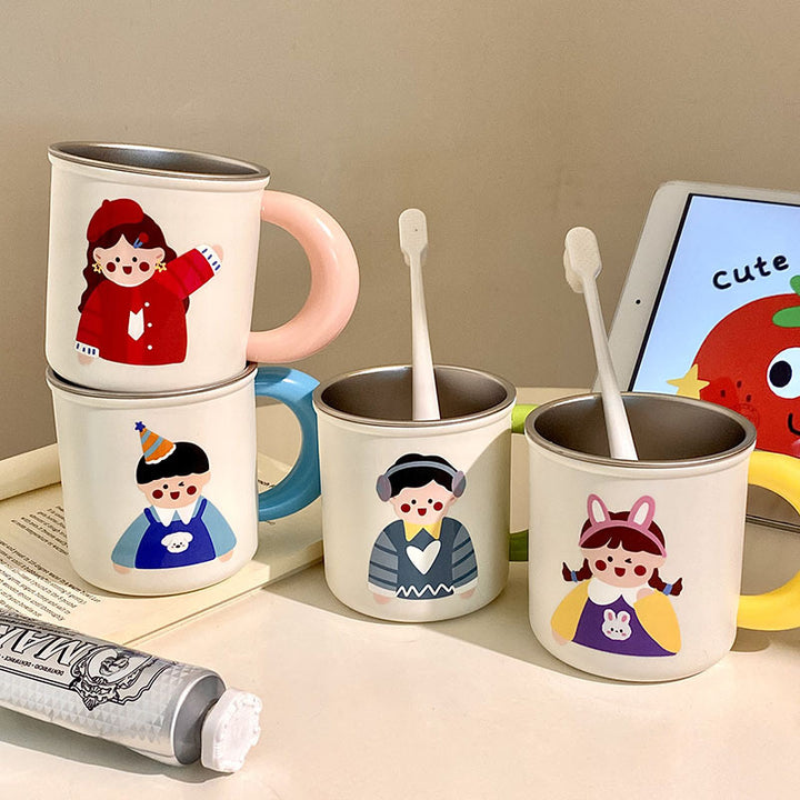 Stainless Steel Coffee Mug with Cheerful Children's Design Stornfield