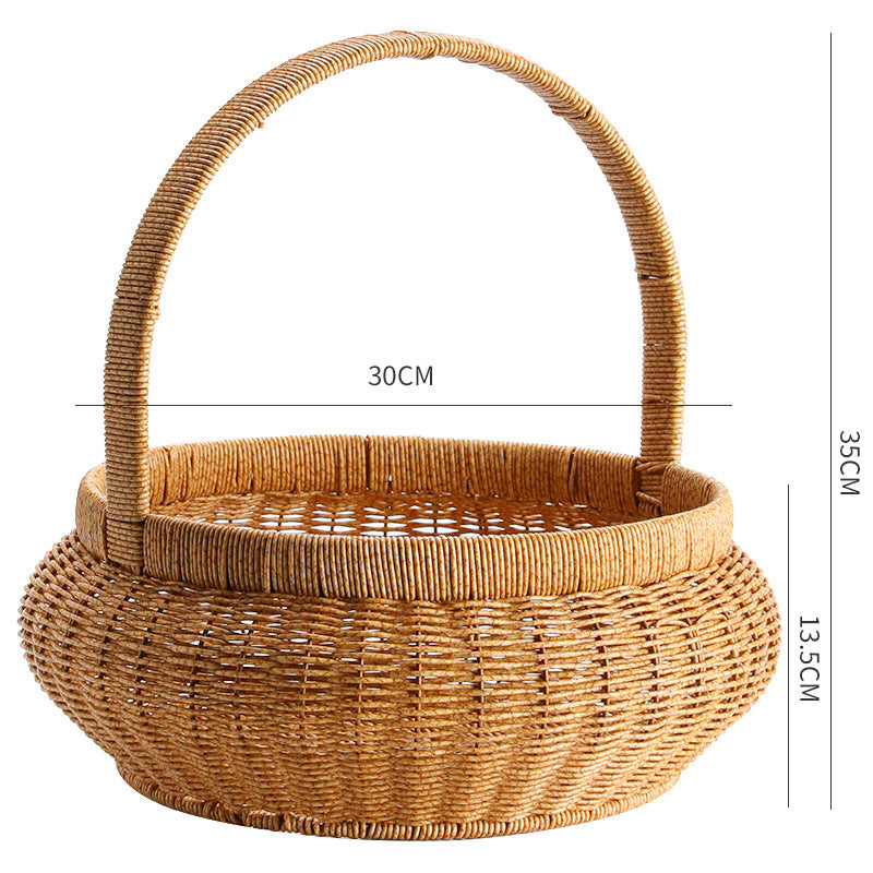 Unisex Handwoven Shopping Basket with Practical Handle Stornfield