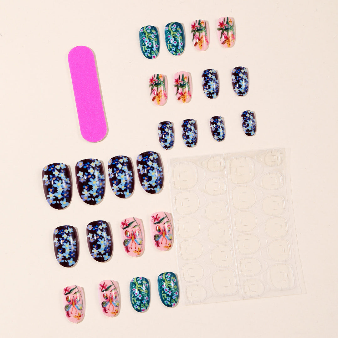 Vibrant Floral Nail Art Design Stornfield