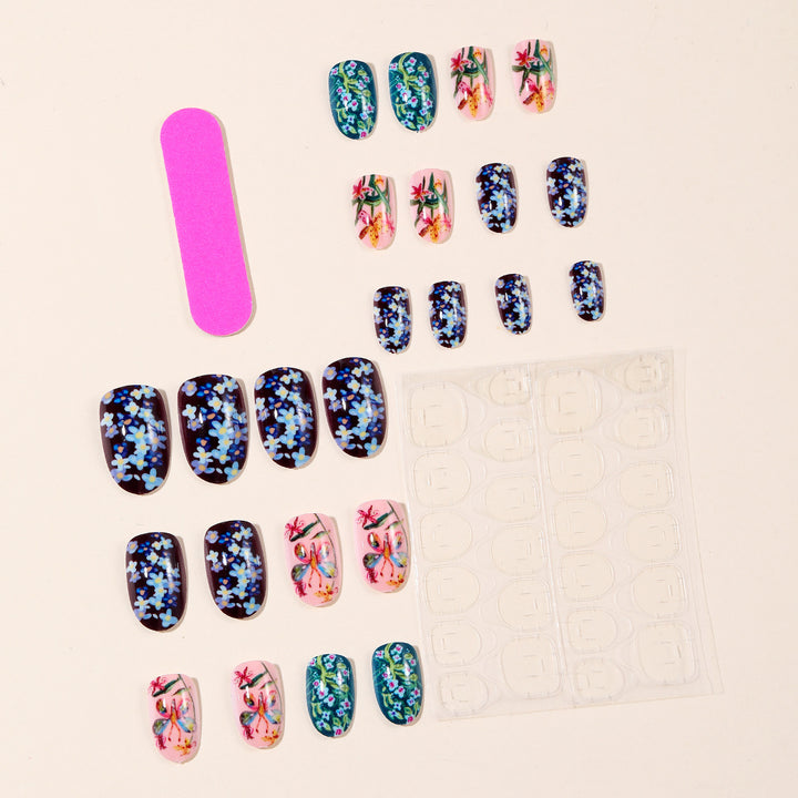 Vibrant Floral Nail Art Design Stornfield