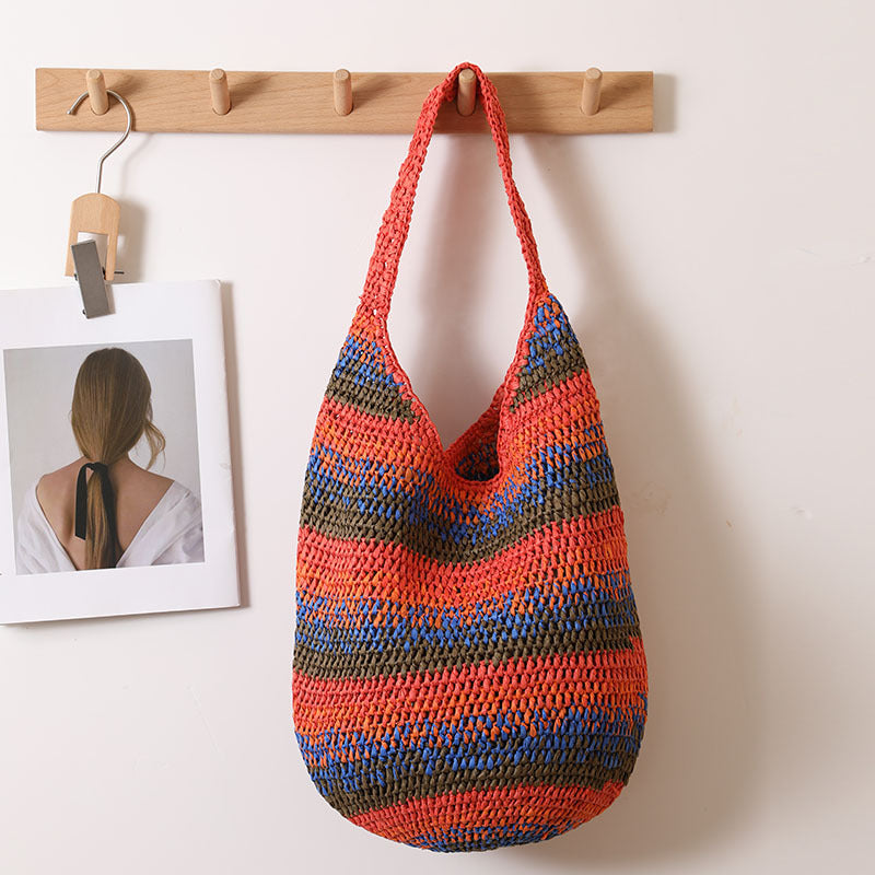 Handcrafted Casual Shoulder Bag Made of Braided Material Stornfield