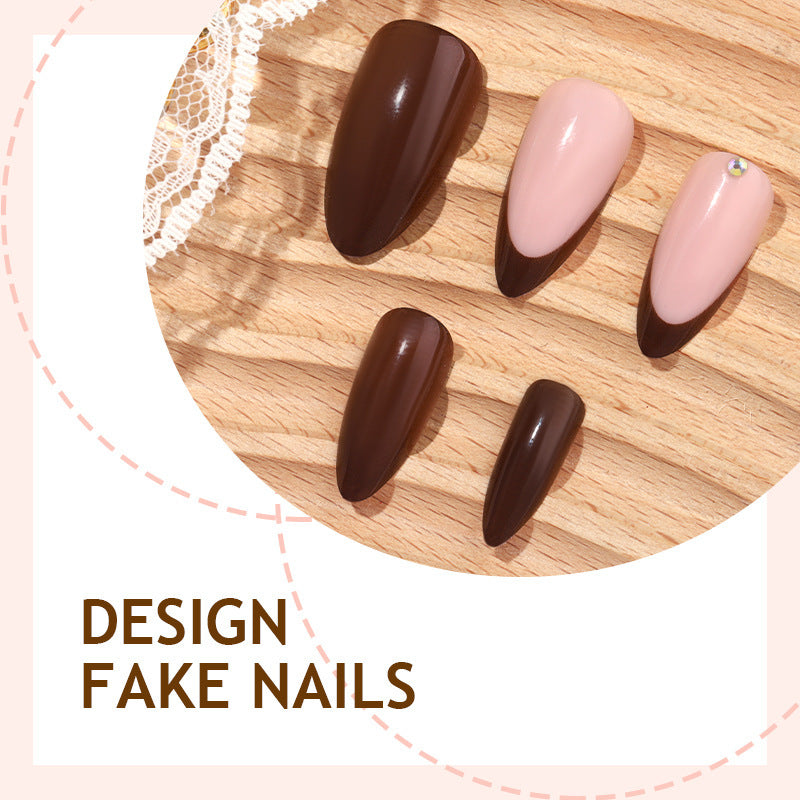 Artificial nail set with glamorous high gloss designs Stornfield