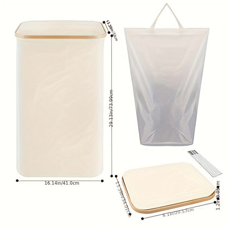 High-quality laundry container with modern lid and removable inner bag Stornfield