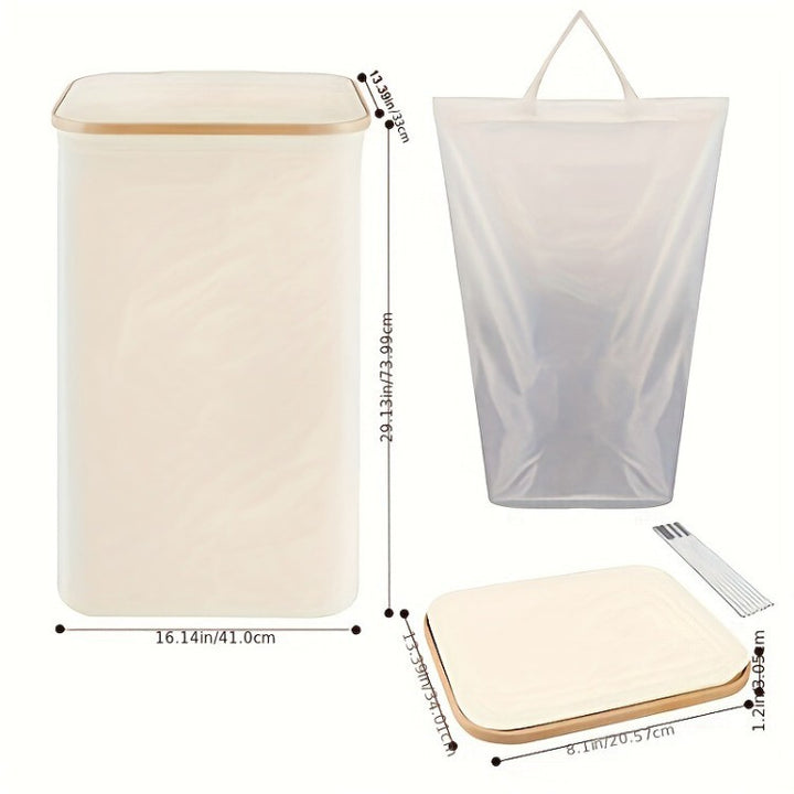 High-quality laundry container with modern lid and removable inner bag Stornfield