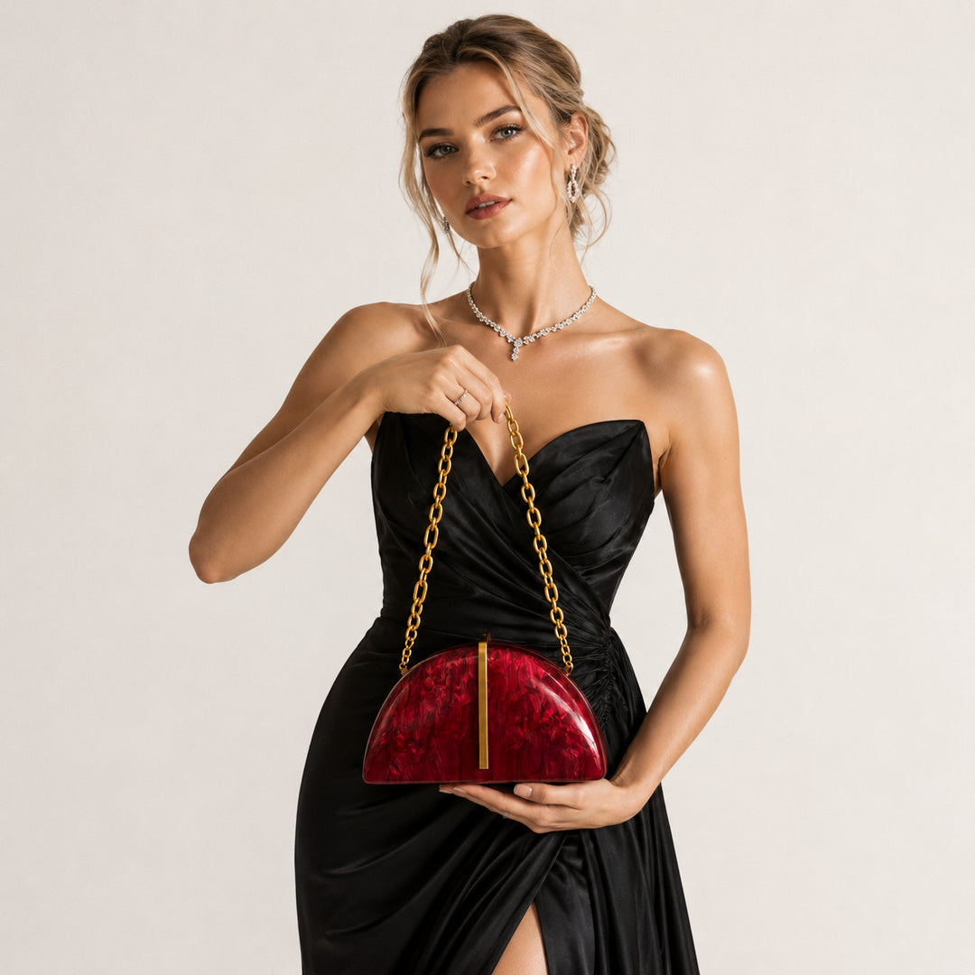 Sculpted Shell Clutch