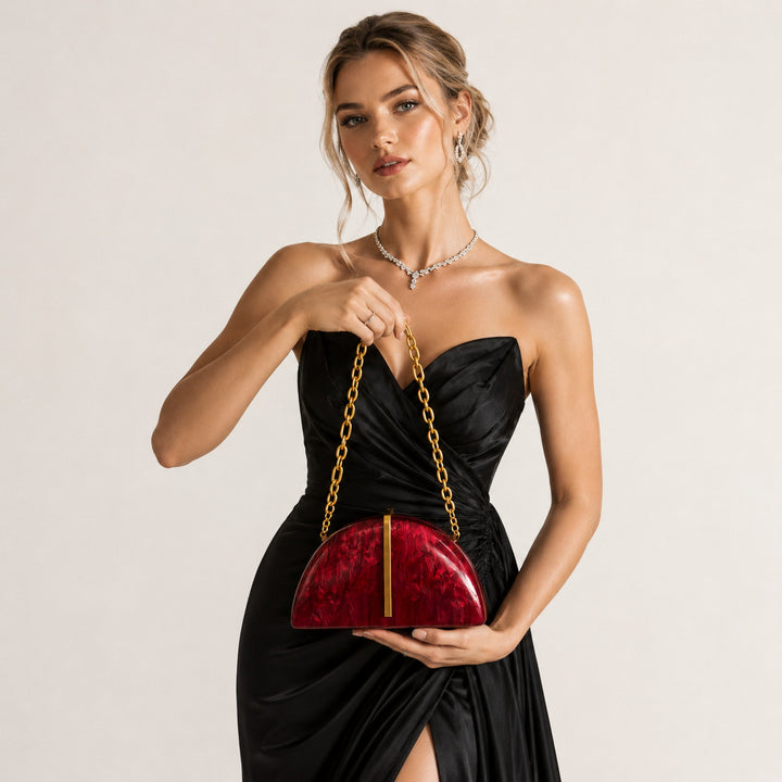 Sculpted Shell Clutch