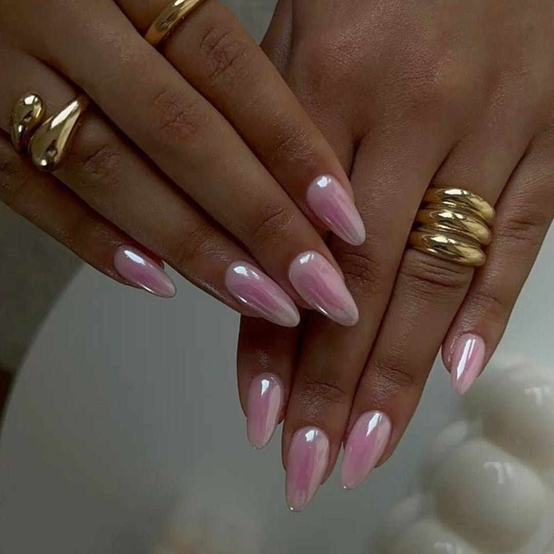 Artful nail extensions in elegant ombre design Stornfield