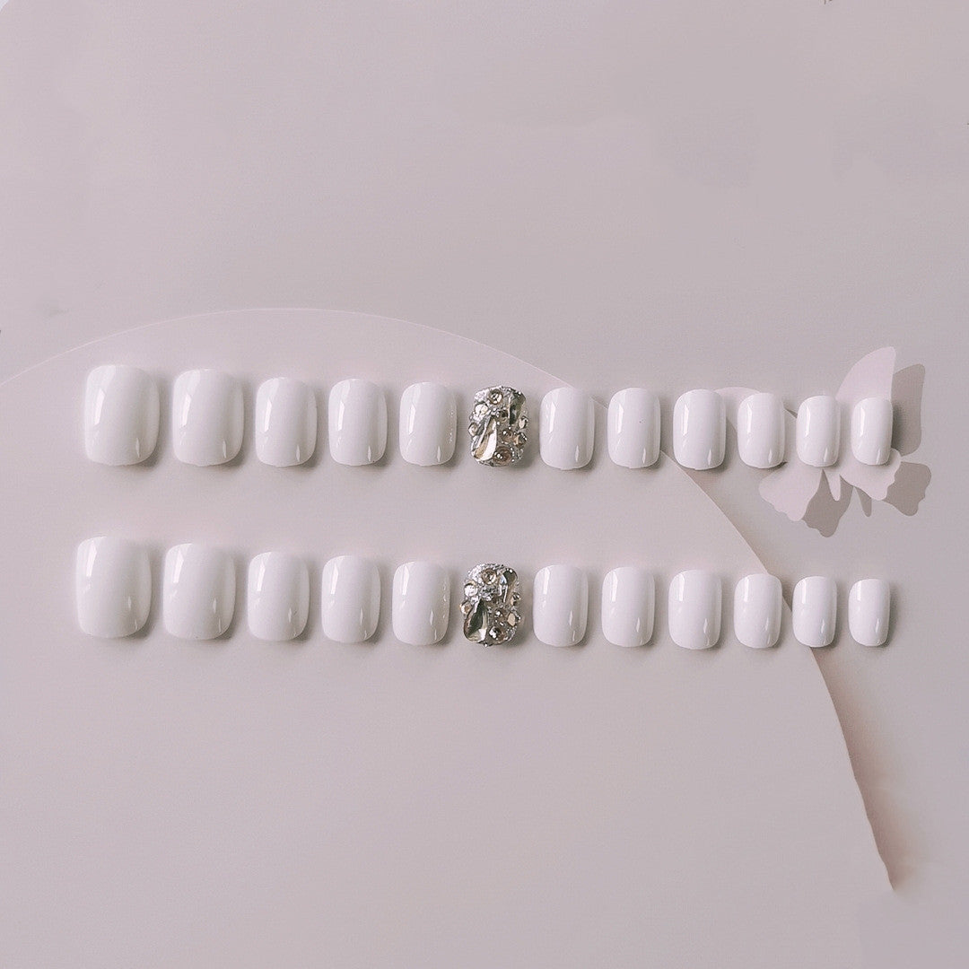 Artificial nails with glitter design and elegant accents Stornfield