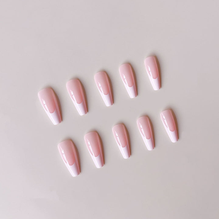 Acrylic nail set in stylish French Design Stornfield