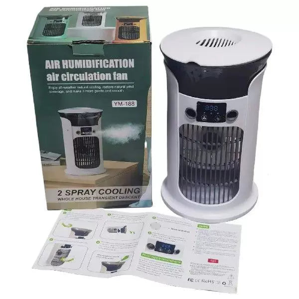 Unisex one size compact portable oscillating tower fan with digital display adjustable airflow and USB charging Stornfield